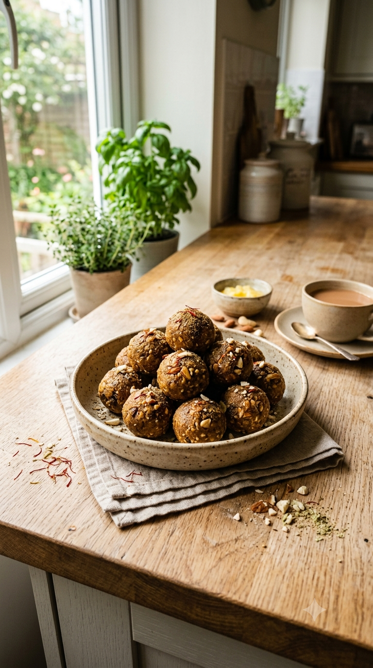 Khapli Flour 
Dink Laddoo