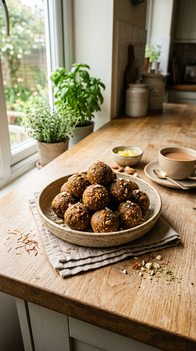 Khapli Flour Dink Laddoo